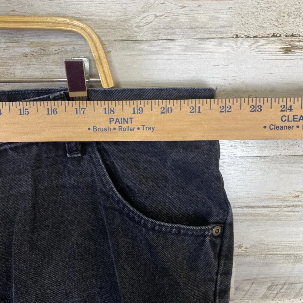 Wrangler Jeans Men 44x29 Black Denim 100% Cotton Straight Workwear Western